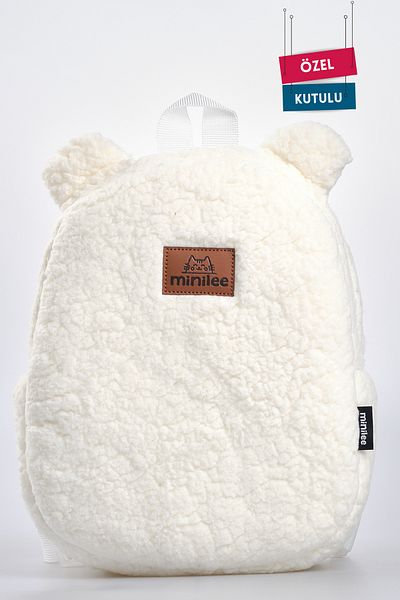Minilee Teddy Plush Beige 0-8 Years - Nursery, Kindergarten Children's Backpack