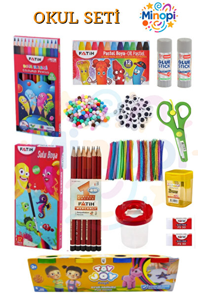 Minopi Kreş Anasınıfı Anaokulu Okul Kırtasiye Seti Okula Dönüş Seti 16 Parça ...