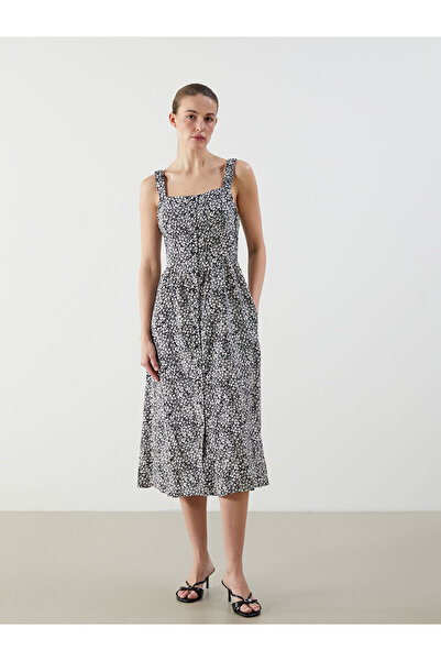LC Waikiki Φόρεμα με τετράγωνο γιακά με λουλούδια