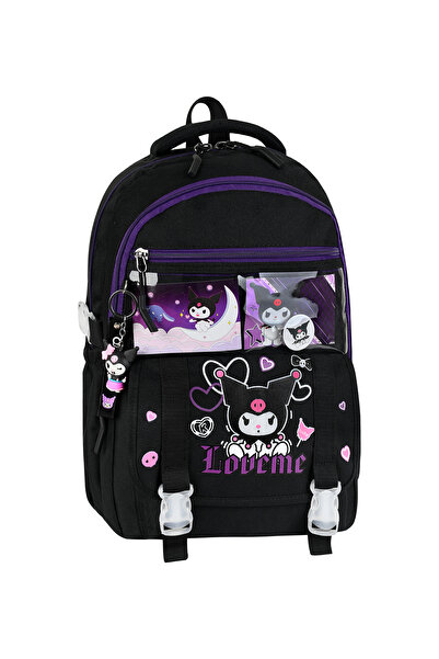 MASTER PACK JASMİNEL MASTER PACK SİYAH KUROMİ BESLENMELİ VE KALEMLİKLİ İLKOKUL ÇANTA