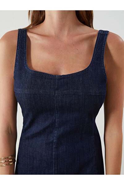 LC Waikiki New Season U Neck Strap Jean Dress - S5Ka63Z8