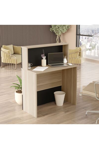 L'occi Concept Diego H Ofis Karşılama Bankosu Meşe-Siyah DG20-OB