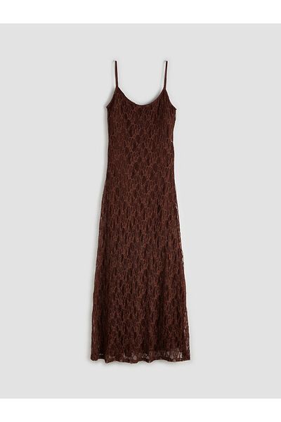 LC Waikiki Rochie Brode cu bretele brodate cu decolteu U