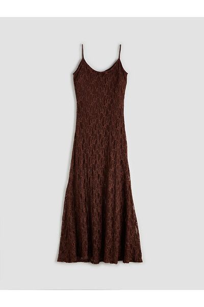LC Waikiki Rochie Brode cu bretele brodate cu decolteu U