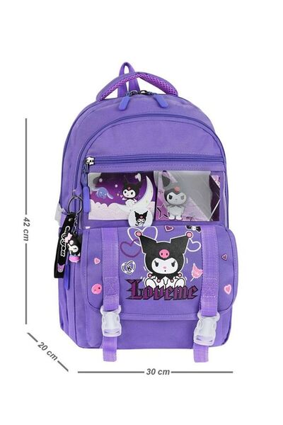 MASTER PACK JASMİNEL MASTER PACK KUROMİ MOR BESLENMELİ KALEMLİKLİ İLKOKUL ÇANTA