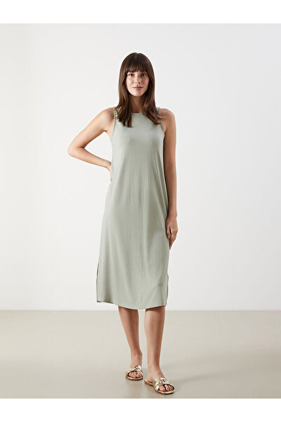 LC Waikiki LCW Comfort Damenkleid mit Rundhalsausschnitt (S5)