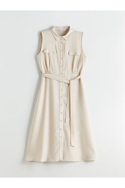 LC Waikiki New Season Waist Belted Shirt Dress