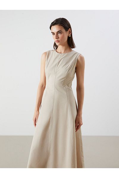 LC Waikiki Rochie din poplin cu talie încastrată