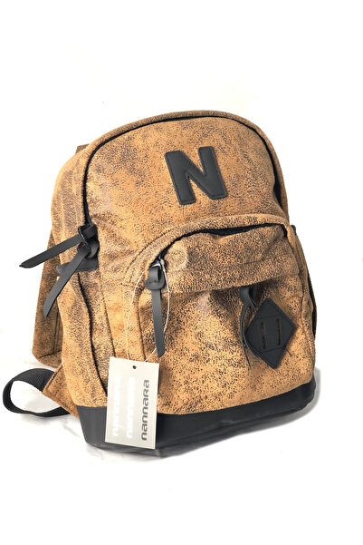 Andante Nannara Unisex Taba Renk Süet Deri Sırt Çantası Günlük ve Okul Sırt Ç...