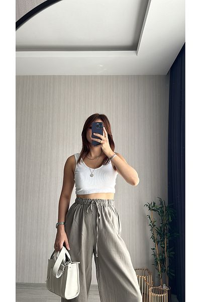 ButikNo35 Mink Linen Trousers
