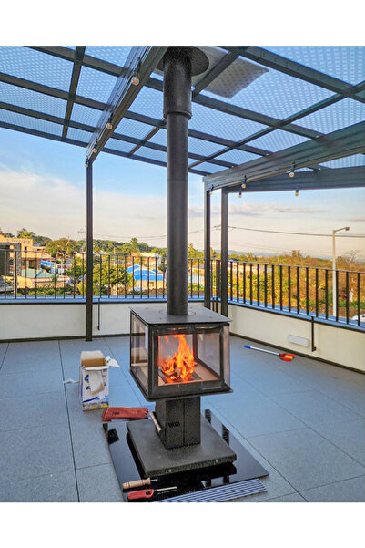 Sandıktan Al A.Caminetti Outdoor 4d Açık Hava Ithal Alman Odunlu Bahçe Şöminesi