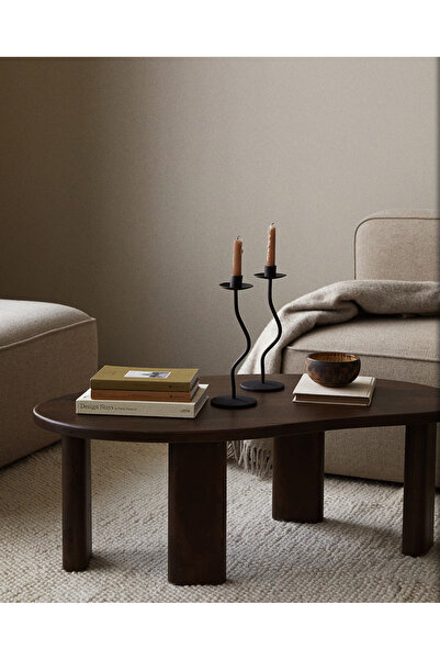 Trihome Masif Orta Sehpa Modern Ceviz