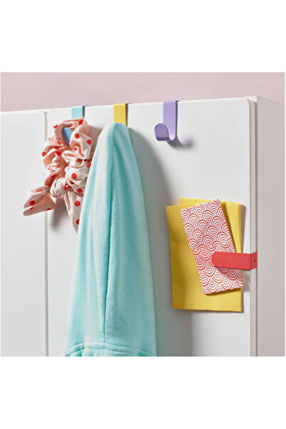 IKEA LÄTTHET kanca ve klips, çok renkli, 4 adet çelik