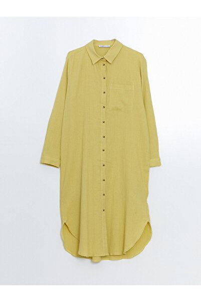 LC Waikiki Yeni Sezon Dokulu Muslin Gomlek Elbise - S5M308Z8