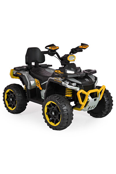 Moni ATV Electric Copii 3+ ani - Speed Buggy Yellow cu 4 Motoare 25W, Telecomandă, Lumini și MP3