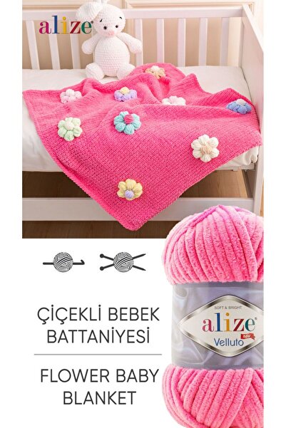 Alize Velluto El Örgü Ipi 100g – Kadife Dokulu Yumuşak Iplik - Renk No:146-patel Lavanta