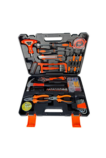 Hırdavat Κόκκινη τσάντα εργαλείων επισκευής και συντήρησης σπιτιού 105 τεμαχίων