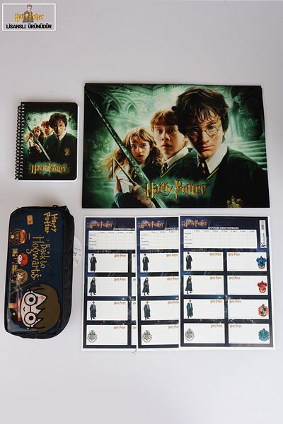 Harry Potter "Dekomus Pocket Notebook with Gift" Licensed Harry Potter Pen Bag, Notebook, Clip File and 24-Piece Arrow