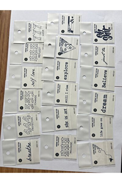 Airbrush Tattoo Toptan 50 adet Minimal 1 ay kalıcı geçici dövme paketi 5 cm