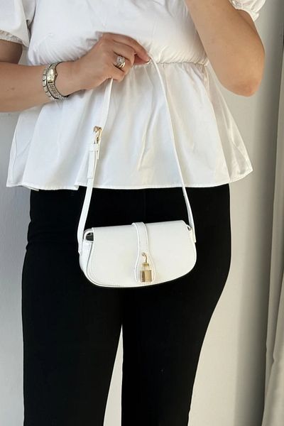 LEONAS Geanta pentru bagheta cu capac cu accesorii de blocare Solea White