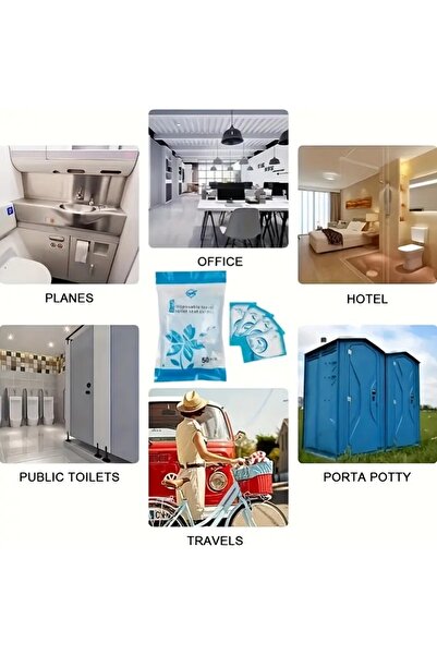 Eşya Dünyası أكياس تغطية مقعد المرحاض للاستعمال مرة واحدة، 50 قطعة، غطاء مرحاض صحي للسفر