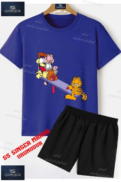 SS SİNSER Children's Unisex “Garfield Tahtiravalli“ Custom Printed Crew Neck ...