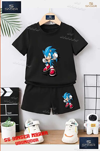 SS SİNSER Children's Unisex “Sonic Fist Breaking“ Custom Printed Crew Neck T-...