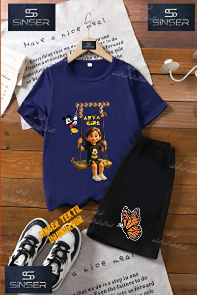 SS SİNSER Παιδικό UNISEX μπλουζάκι με στάμπα "ARYA CUTE GIRL ON THE SWING" - ...