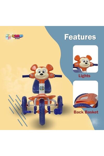 ALBADER دراجة توازن للأطفال بتصميم ميكي، دراجة ثلاثية العجلات للأطفال، دراجات ثلاثية العجلات للأطفال الصغار من عمر سنة ونصف إلى أربع سنوات