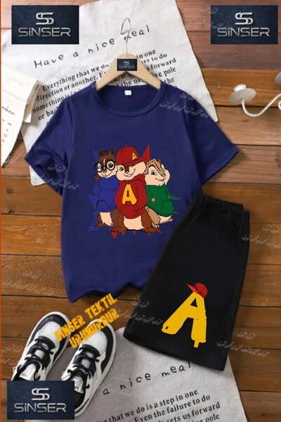 SS SİNSER Children's Unisex “Alvin 3Lu Squirrel Colorful Canvas“ Special Prin...