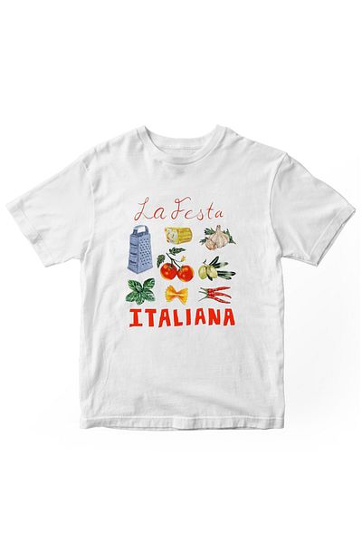 designedfy Italiana Printed Women's Tshirt White
