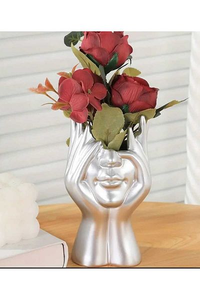 rakaymu Abstract Hand Face Vase