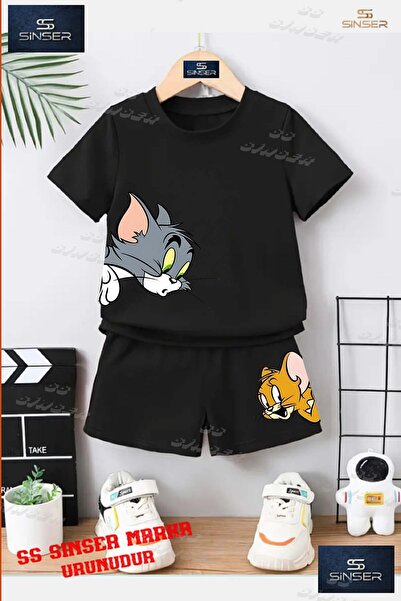 SS SİNSER Παιδικό UNISEX μπλουζάκι με στάμπα "TOM AND JERRY HEADS SIDE BY SID...