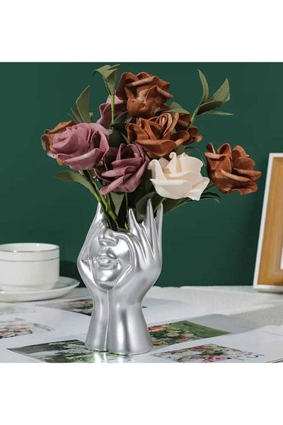 rakaymu Abstract Hand Face Vase