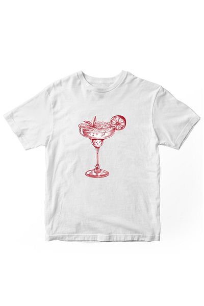 designedfy Margarita Printed Women's Tshirt White