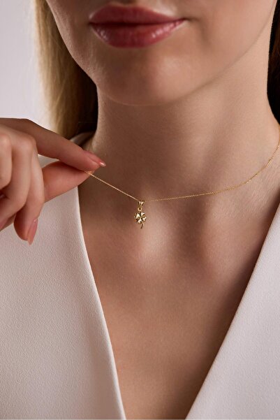 Tufanlar Kuyumculuk 14 Ayar Yonca Altın Kolye