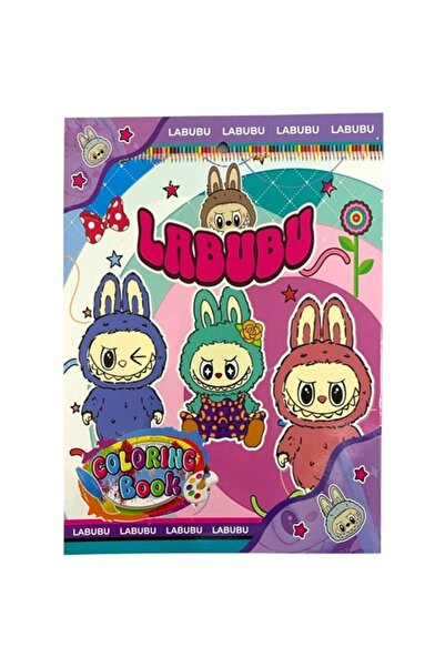Parti Dükkanım Labubu 16 Sayfa Stickerlı Boyama Kitabı