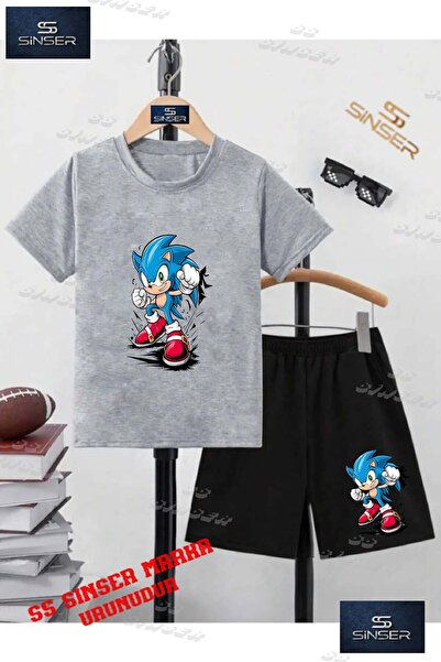 SS SİNSER Children's Unisex “Sonic Fist Breaking“ Custom Printed Crew Neck T-...