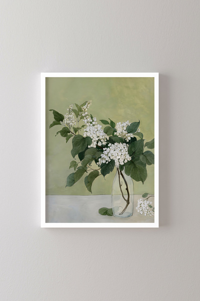 epiqart White Lilacs - White Frame