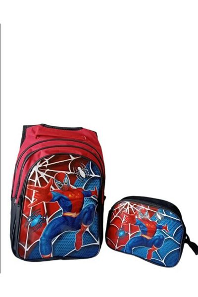 PartAntalya Set de genți pentru școală primară Spiderman Geantă cu 3 compartimente