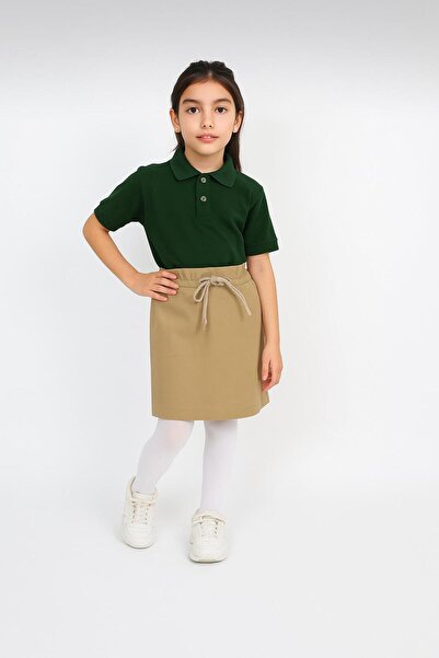 BAGİSTA BUTİK BEJ RİBANA Ş fustă pantalon scurtă NEFTİ VERDE Mânecă scurtă Gâ...