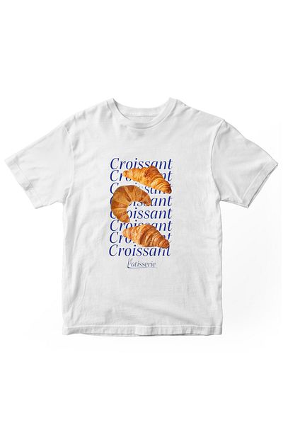 designedfy Croissant Printed Women's Tshirt White