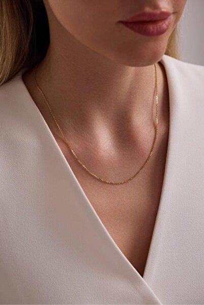 Tufanlar Kuyumculuk 14 Ayar Forse Dolgulu Zincir