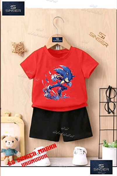 SS SİNSER تي شيرت برقبة دائرية مطبوعة خصيصًا للأطفال للجنسين "SONIC KOSAN PAI...