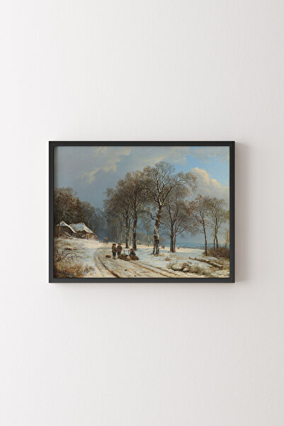 epiqart Winter Landscape - Black Frame