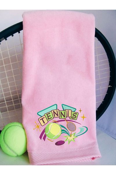 Ursa Tennis Retro Design Embroidered Sport Towel 50X90