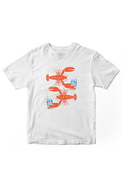 designedfy Lobsters Printed Women's Tshirt White