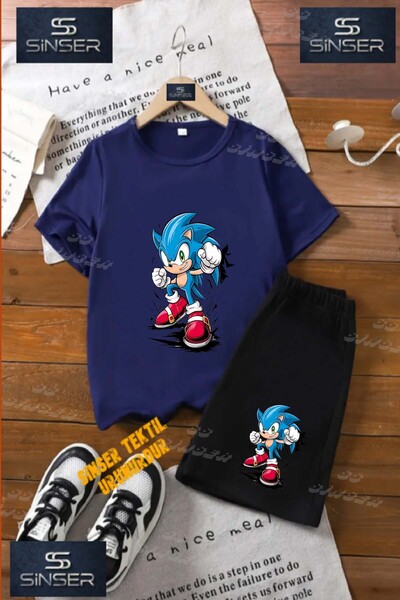 SS SİNSER Children's Unisex “Sonic Fist Breaking“ Custom Printed Crew Neck T-...