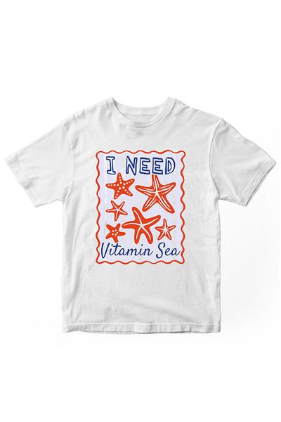 designedfy Vitamin Sea Printed Women's Tshirt White
