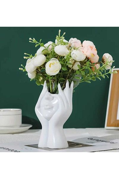 rakaymu Abstract Hand Face Vase